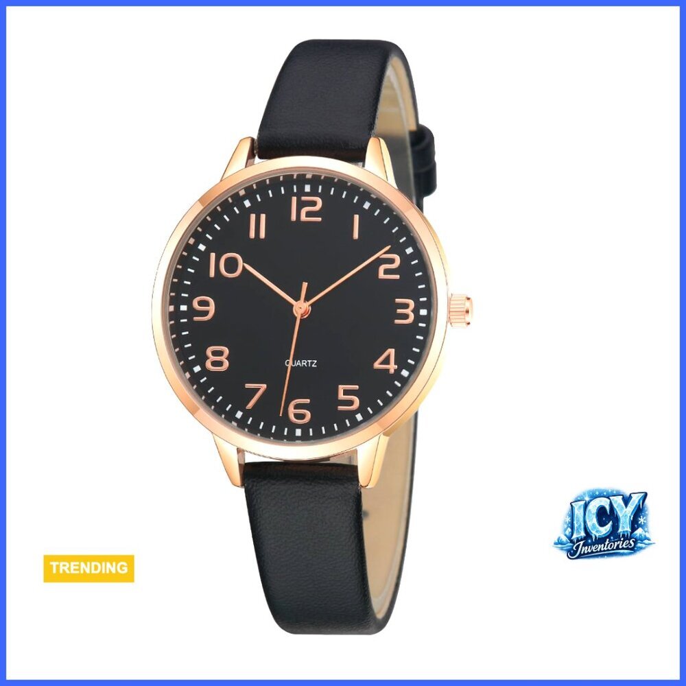 Analog Leather Dress Watch Waterproof Quartz Movement